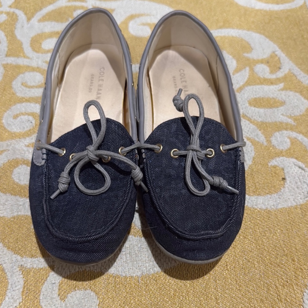 Cole Haan Gray and Black Loafers